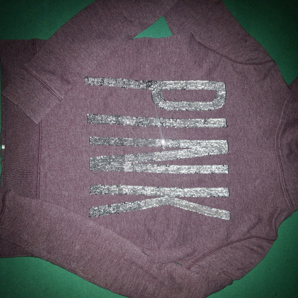 PINK Victoria's Secret  Sweater in Purple with Silver Blinggggg